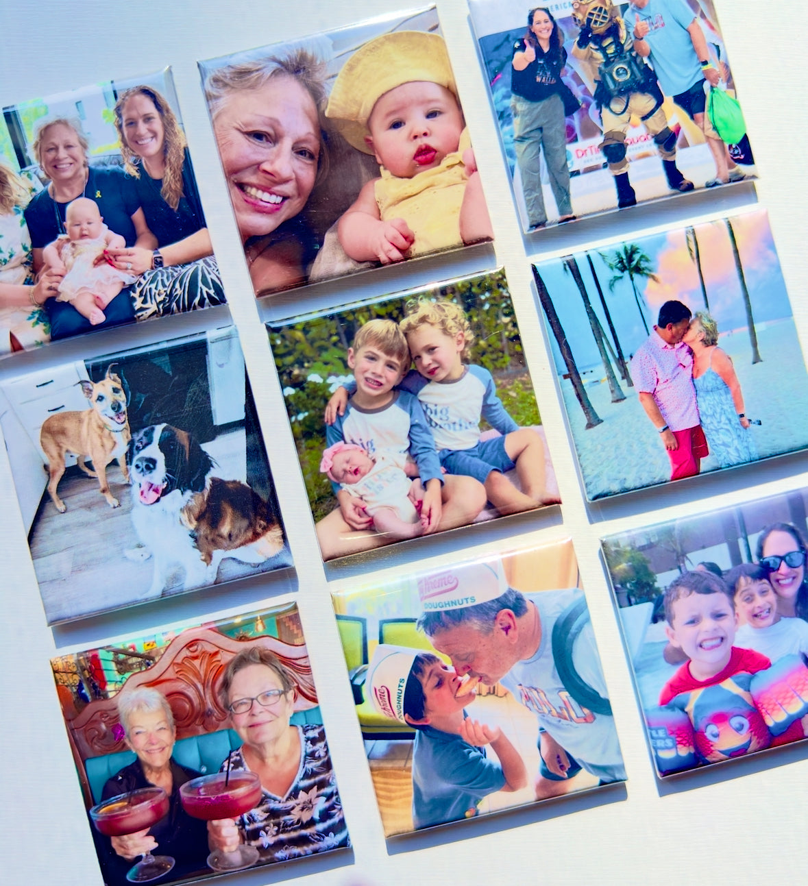 Custom 2x2 Fridge Photo Magnets | 9-18 pack | The Happy Snaps Co